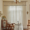 Living Blackout Cotton Linen Semi Sheer Curtain